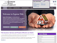 Tablet Screenshot of expresstitle.com